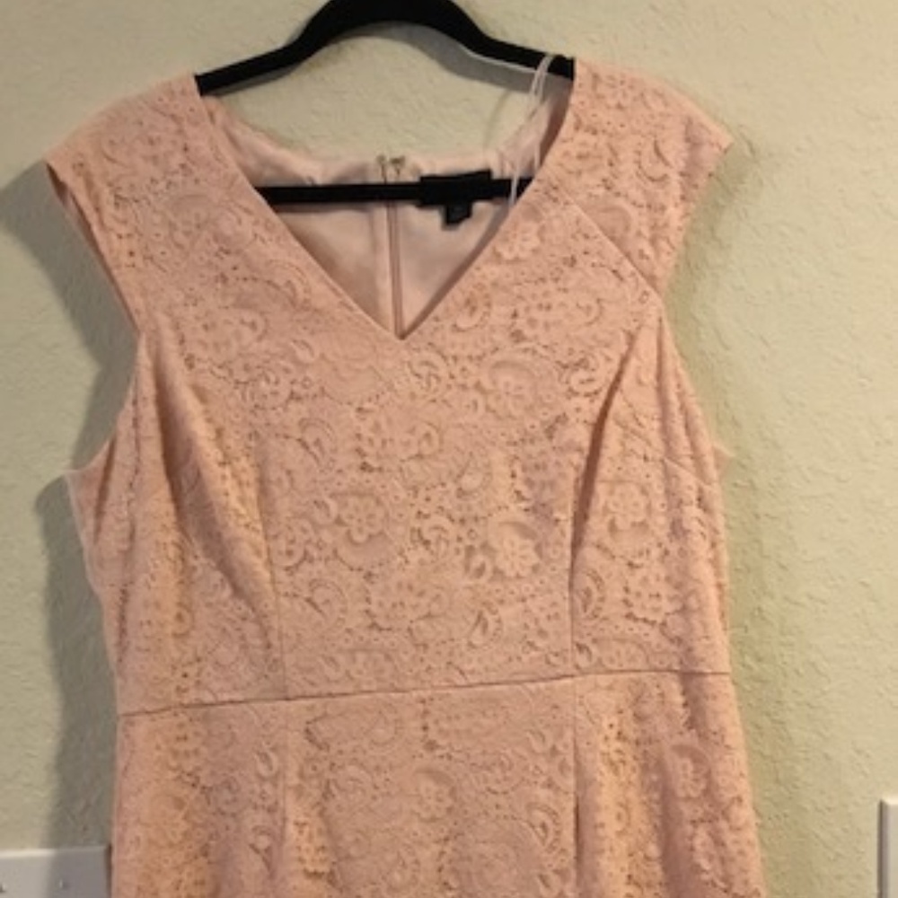 Liz Claiborne sleeveless light pink dress.
